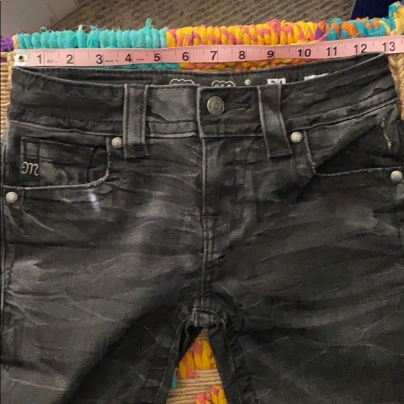 Miss Me Mid Rise Skinny Distress Washed Black 24 - Picture 4 of 4